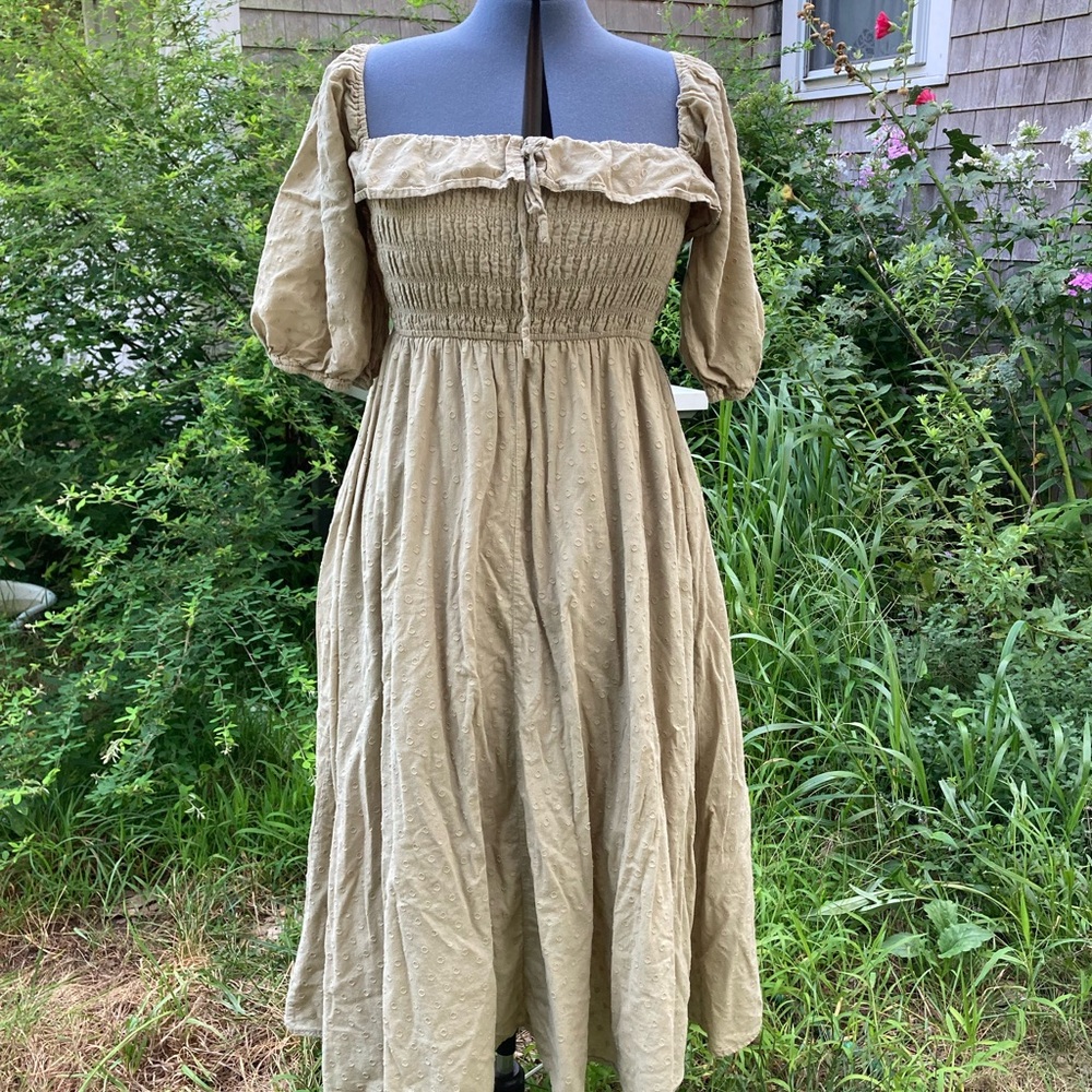 Green Milkmaid Cottagecore Dress